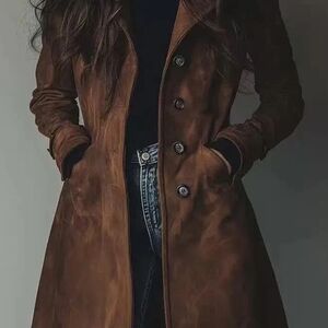 Women's Brown Long Coat